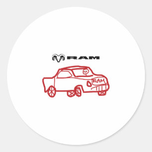 Ram “designer On Vacation Meme Limited Edition  Classic Round Sticker