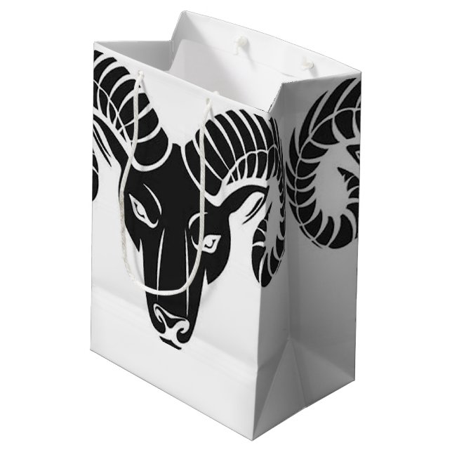 Ram Head Medium Gift Bag (Back Angled)