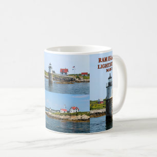 Ram Island Lighthouse, Boothbay Harbour Maine Mug