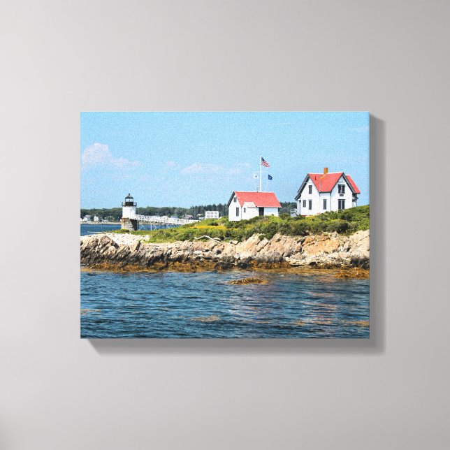 Ram Island Lighthouse, Maine Wrapped Canvas Print (Front)