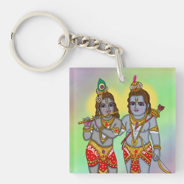 Ram & Krishna Keychain (Front)