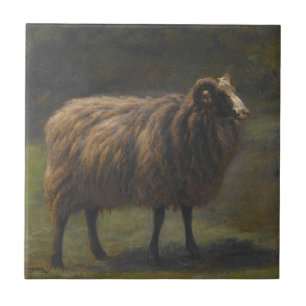 Ram (Male Sheep) on the Farm (by Rosa Bonheur) Tile