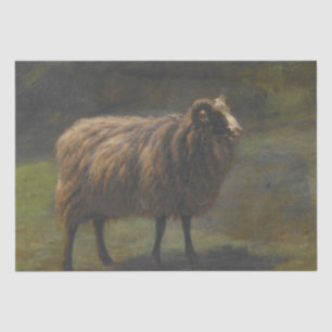 Ram (Male Sheep) on the Farm (by Rosa Bonheur) Tissue Paper