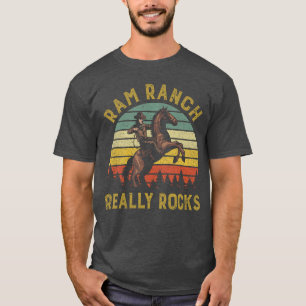 Ram Ranch Really Rocks Vintage Western Cowboy Coun T-Shirt