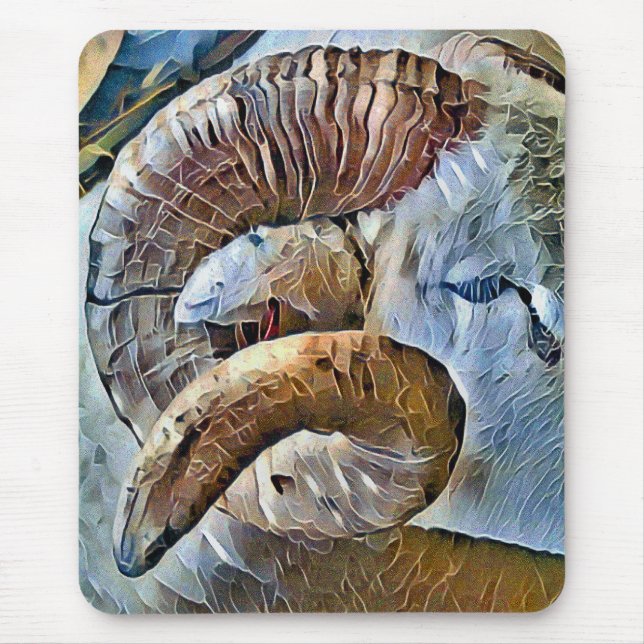 RAM SHEEP FARM ANIMAL MOUSE PAD (Front)