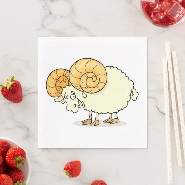 Ram Sheep Paper Napkins (Creator Uploaded)
