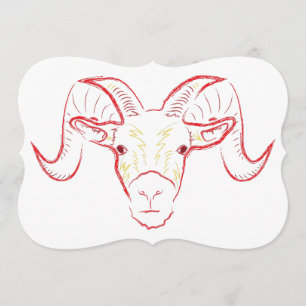ram sketch invitation