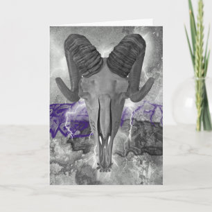 Ram skull  card