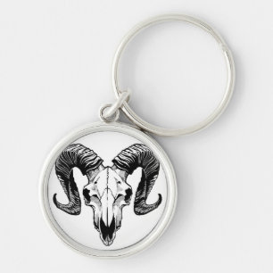 Ram skull keychain