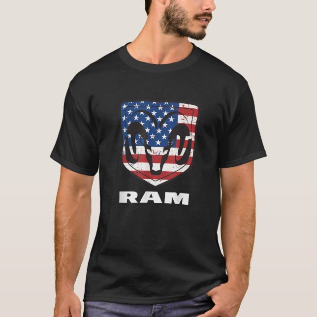 RAM Trucks Shield Flag  T-Shirt (Front)