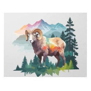 Ram Vector Art Animal In The Majestic Nature Wild Notepad