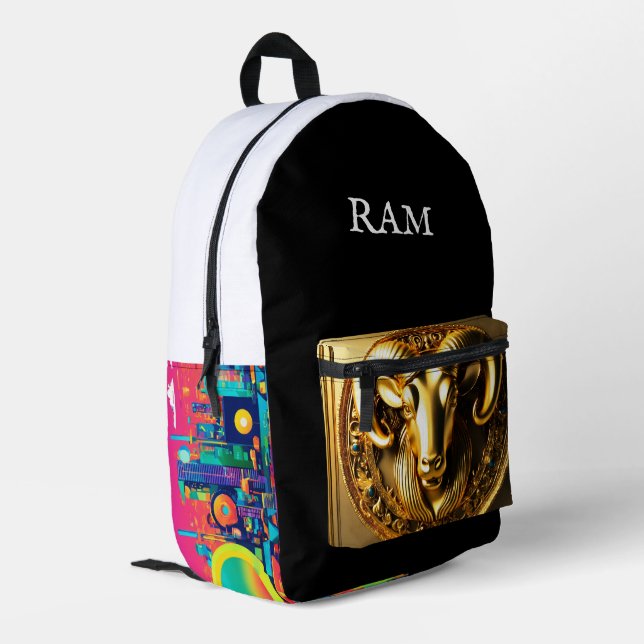 RAM Warriors logo Backpack (Back Corner Left)