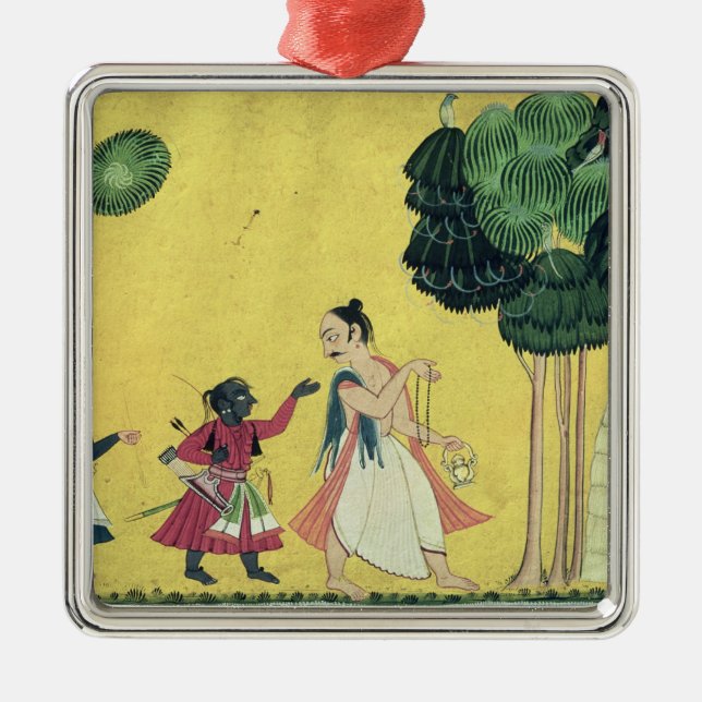 Rama and Lakshmana accompanied by Visvamitra Metal Ornament (Front)