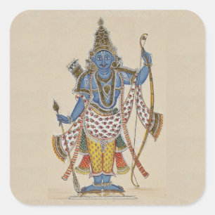 Rama - holding arrows square sticker