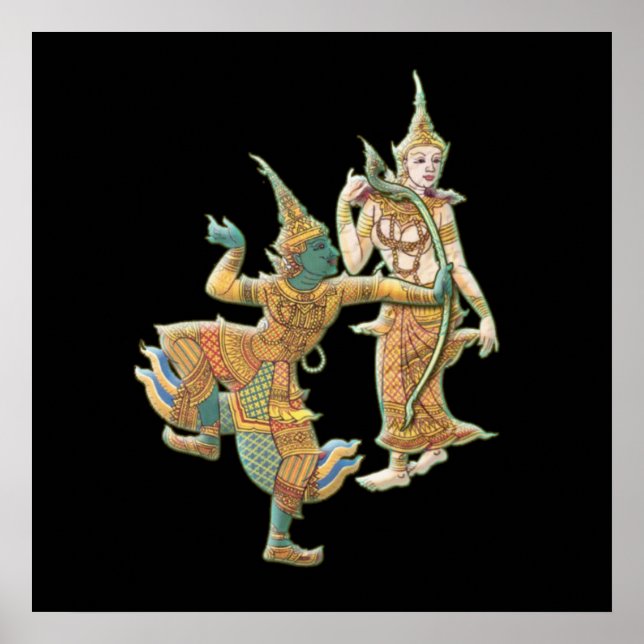RAMA SITA - RAMAYANA HINDU BUDDHIST GOD POSTER (Front)
