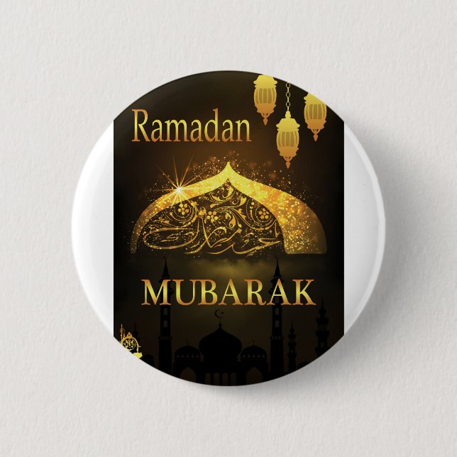 Ramadan Al Adha and Fiter 2 Inch Round Button (Front)