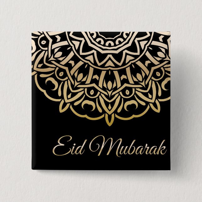 Ramadan Al Adha and Fitr 2 Inch Square Button (Front)