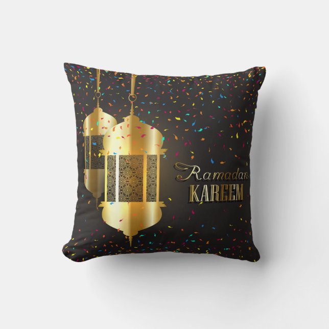 Ramadan Al Adha and Fitr Throw Pillow (Front)
