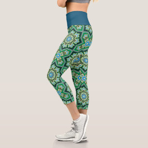 Ramadan Background Capri Leggings