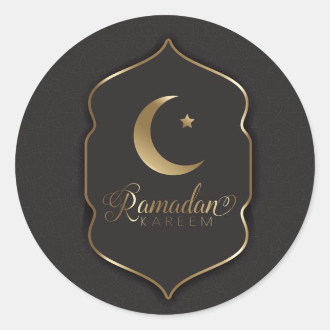 Ramadan Classic Round Sticker (Front)
