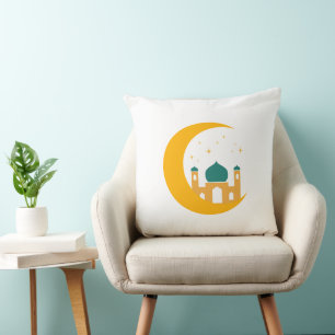 Ramadan Crescent Moon Mosque Pillow