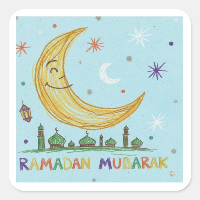 Ramadan crescent sticker (Front)
