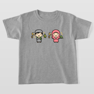 Ramadan Cute Moslem Boy and Girl Islamic T-Shirt