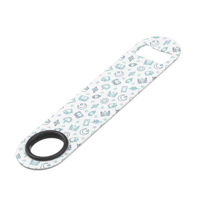 Ramadan Doodles Bottle Opener Bar Key (Front Angled)