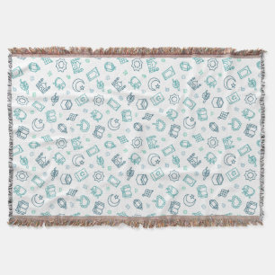 Ramadan Doodles Throw Blanket
