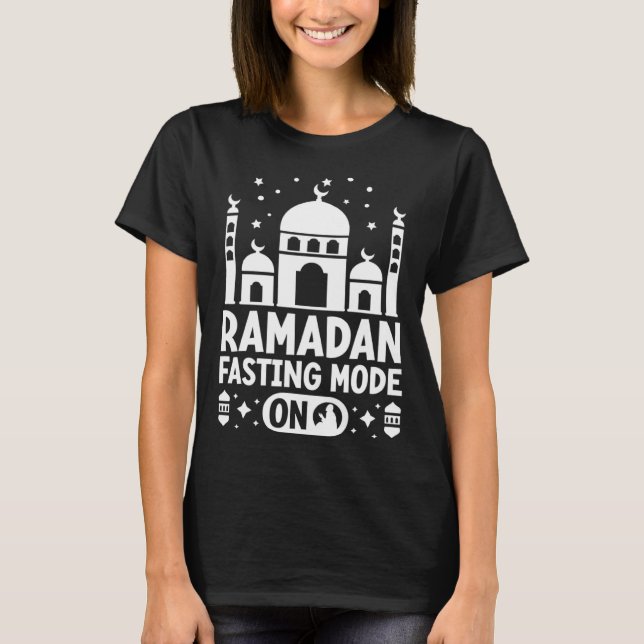 Ramadan Fasting Mode On Allah Religion Koran Islam T-Shirt (Front)
