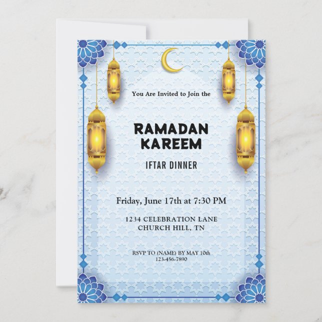 Ramadan iftar  invitation (Front)