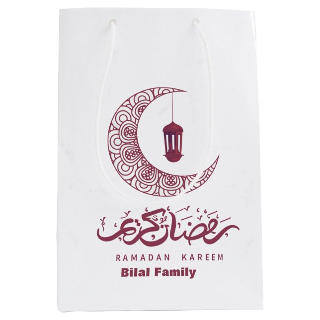 Ramadan Kareem Arabic calligraphy Medium Gift Bag (Front)