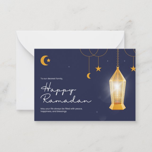 Ramadan Kareem Blue  Card (Front)