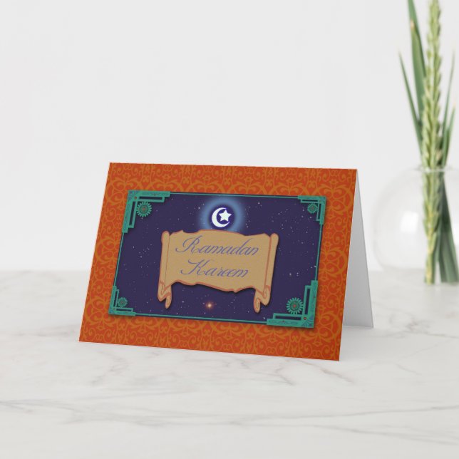 Ramadan Kareem, carte de Ramadan en arabe (Devant)