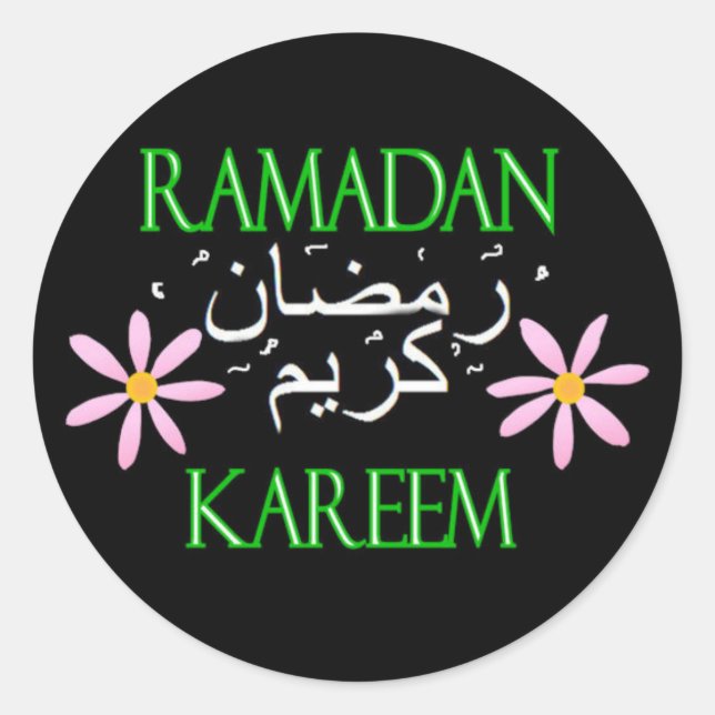 Ramadan Kareem Classic Round Sticker (Front)