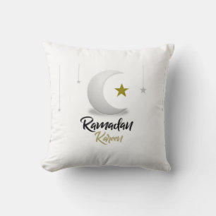  Ramadan Kareem Crescent Design - Islamic Mubarak  Throw Pillow