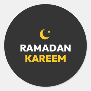 Ramadan Kareem Crescent Moon Muslim Holiday Round Classic Round Sticker