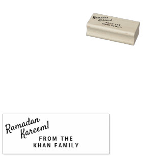Ramadan Kareem Custom Family Wooden Rubber Stamp