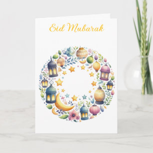 Ramadan Kareem & Eid Mubarak Customized Greeting Card