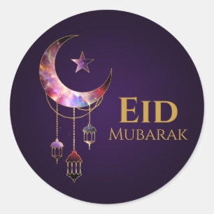 Ramadan Kareem -Eid Mubarak - Happy Eid Classic Round Sticker