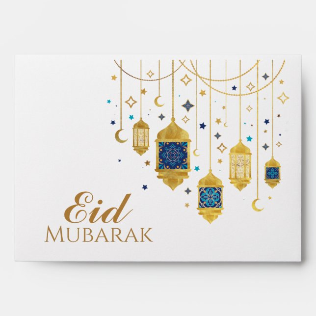 Ramadan Kareem -Eid Mubarak - Happy Eid Envelope (Front)