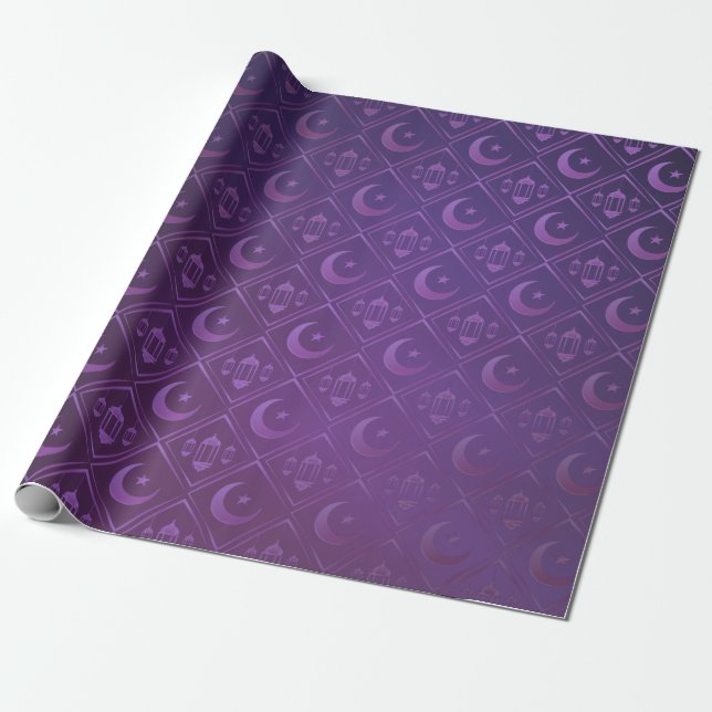 Ramadan Kareem -Eid Mubarak - Happy Eid Wrapping Paper (Unrolled)