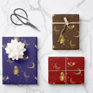 Ramadan Kareem Eid Mubarak Islamic Lantern Wrapping Paper Sheet