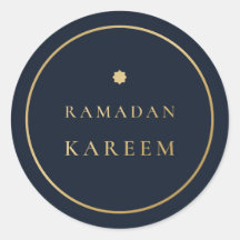 Ramadan Kareem Elegant Navy Gold Sticker