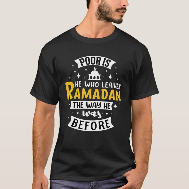 Ramadan Kareem Fasting  For Muslim Islamic  Idea   T-Shirt (Front)