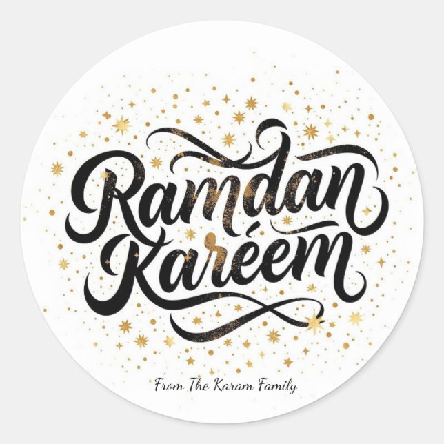Ramadan Kareem holiday  Classic Round Sticker (Front)