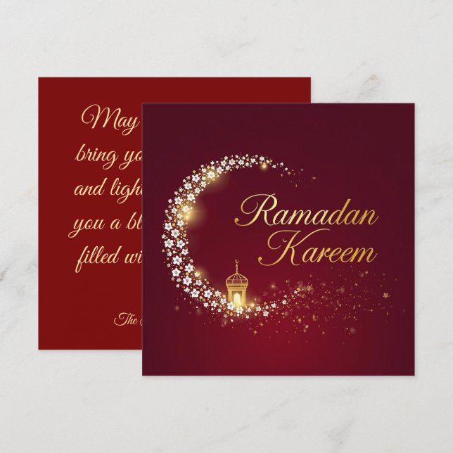 Ramadan Kareem holiday Personalized Card (Front/Back)