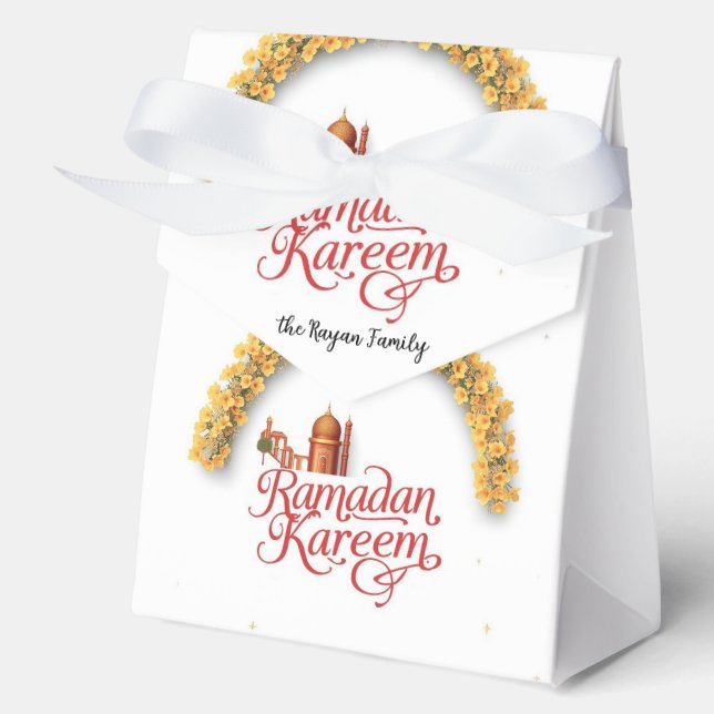 Ramadan Kareem holiday personalized Favor Box (Front)