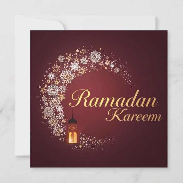 Ramadan Kareem holiday Personalized  Modern Card (Front)