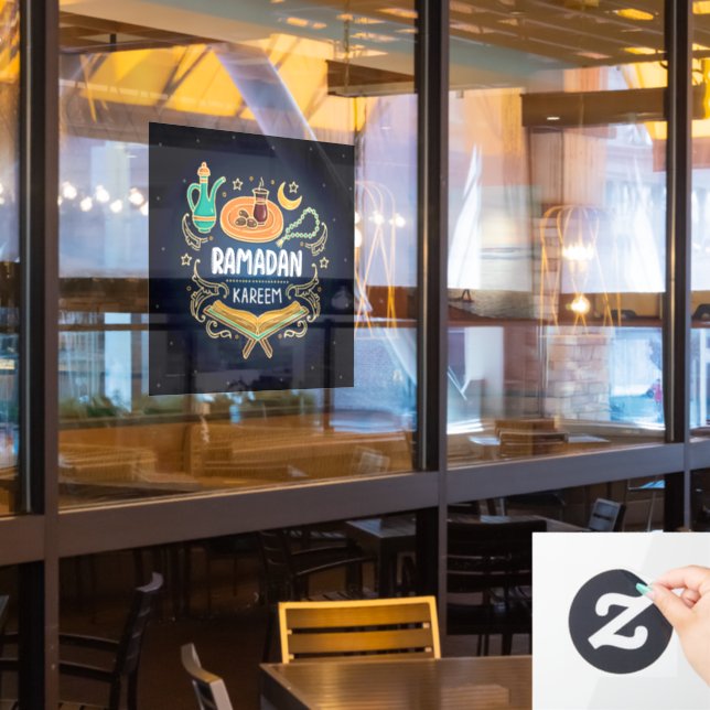 Ramadan Kareem Home or Business Window Cling (Restaurant Window)